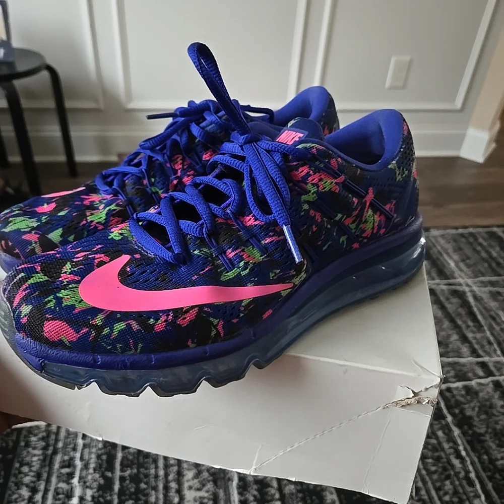 Nike Run Easy Blue and Pink Sneakers - Picture 3 of 4